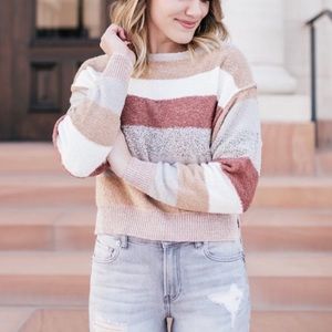 Free People Candyland Striped Sweater